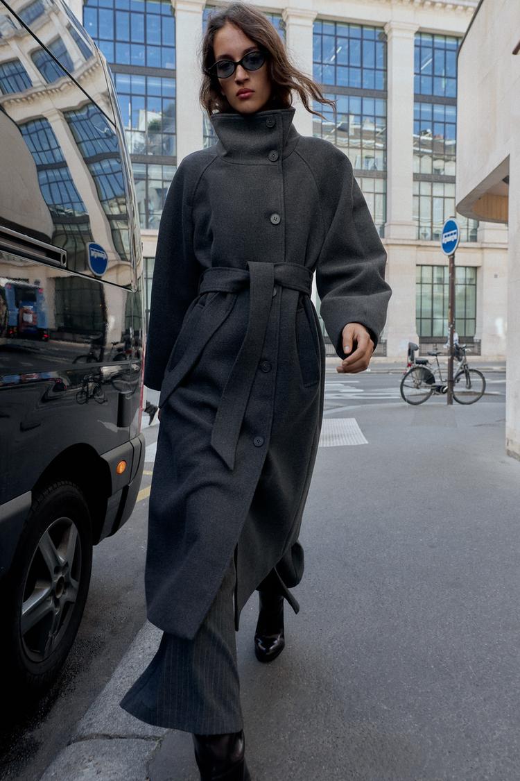 Noire Wool Trenchcoat