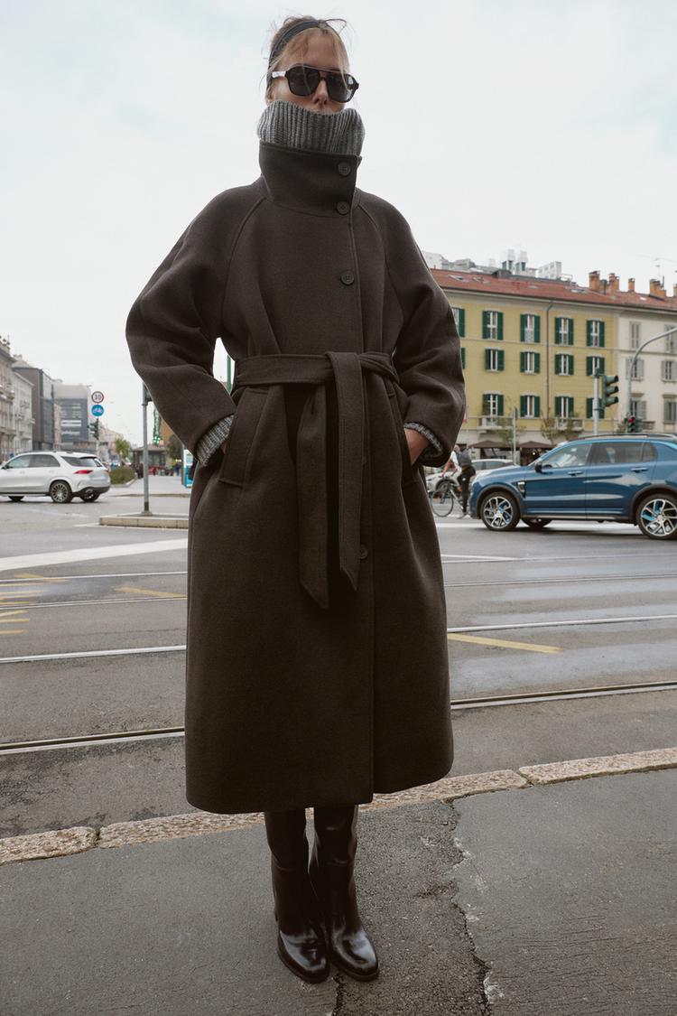 Noire Wool Trenchcoat