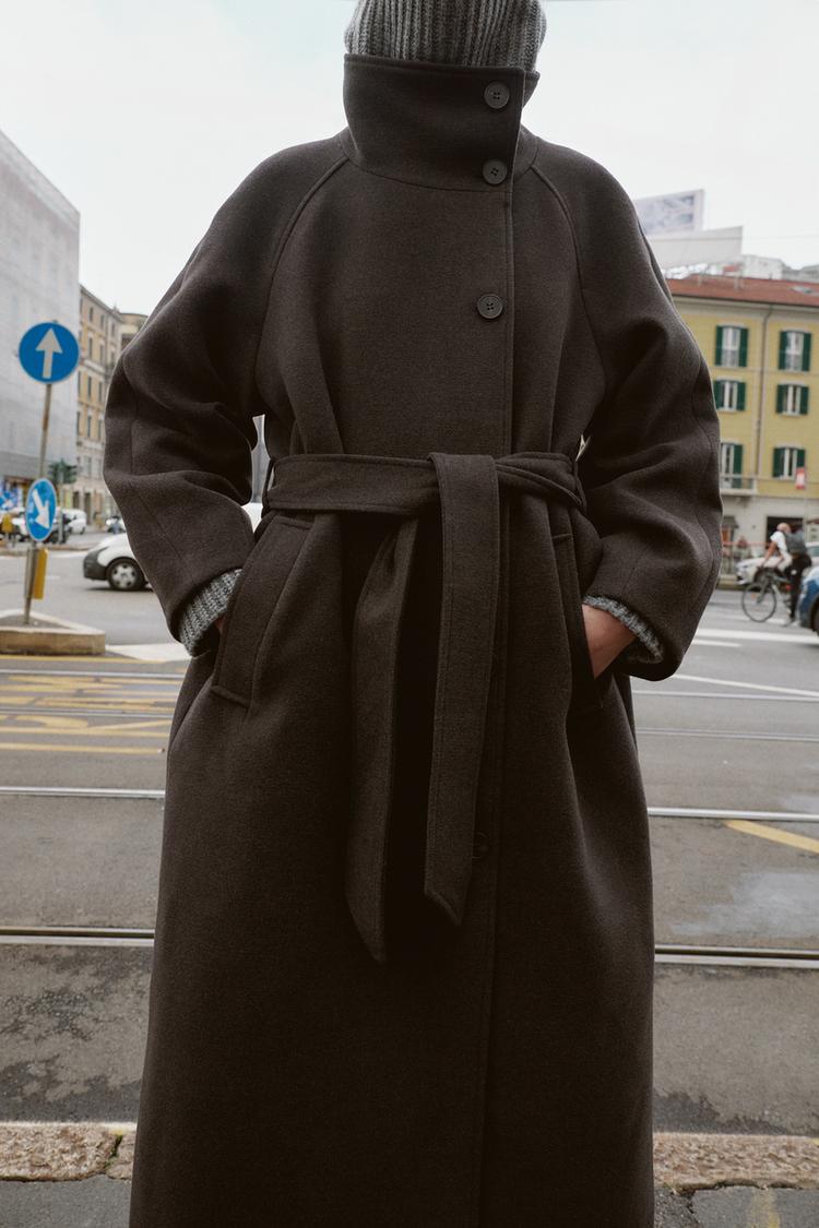 Noire Wool Trenchcoat