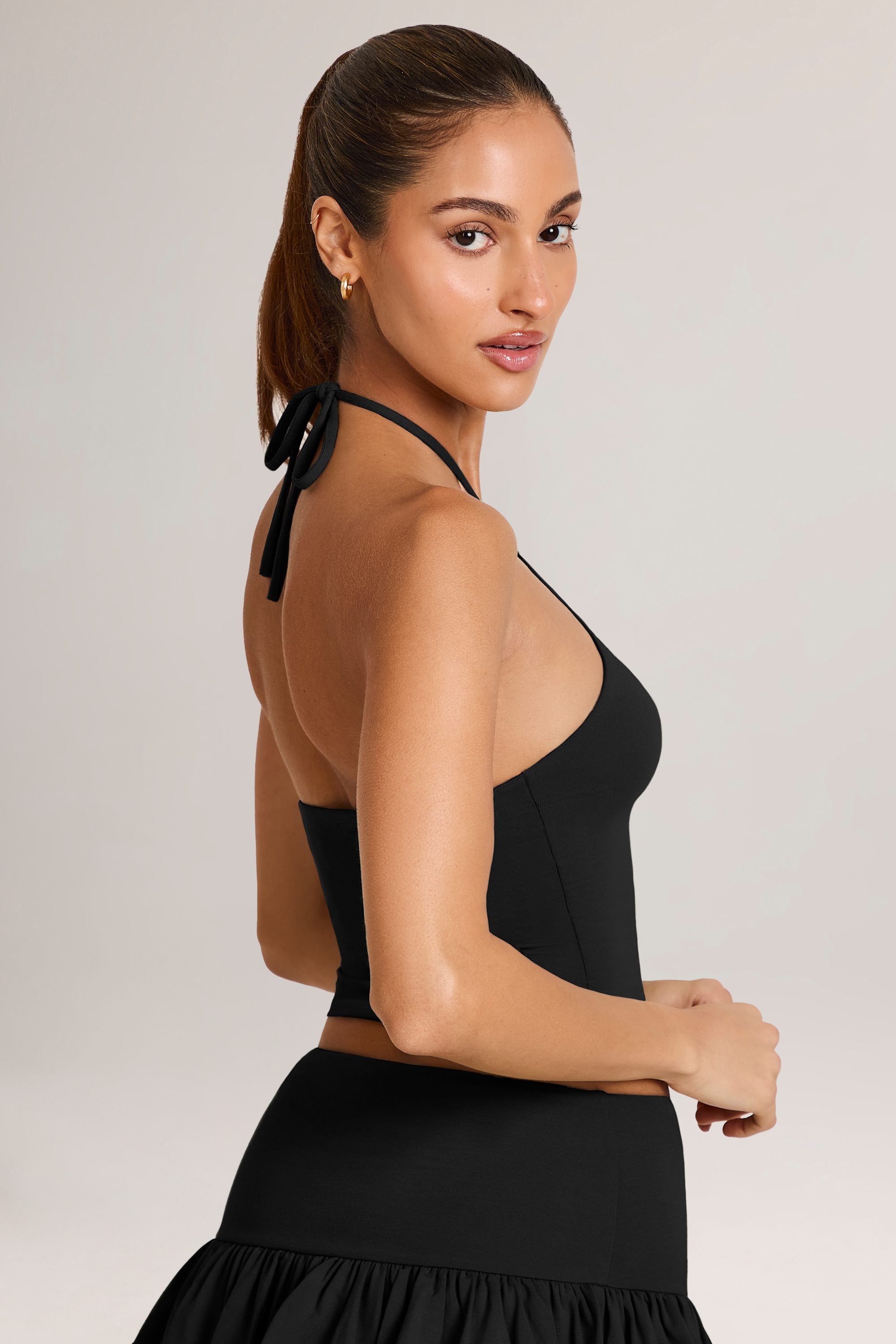 Halterneck Top in Black