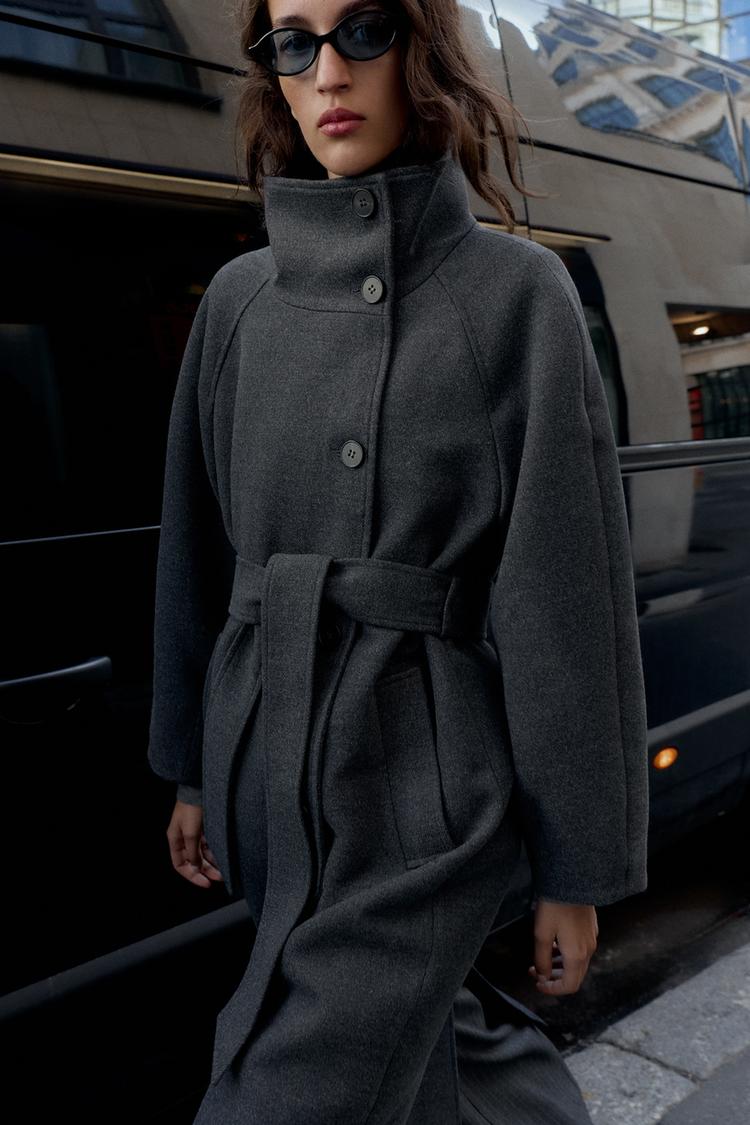 Noire Wool Trenchcoat