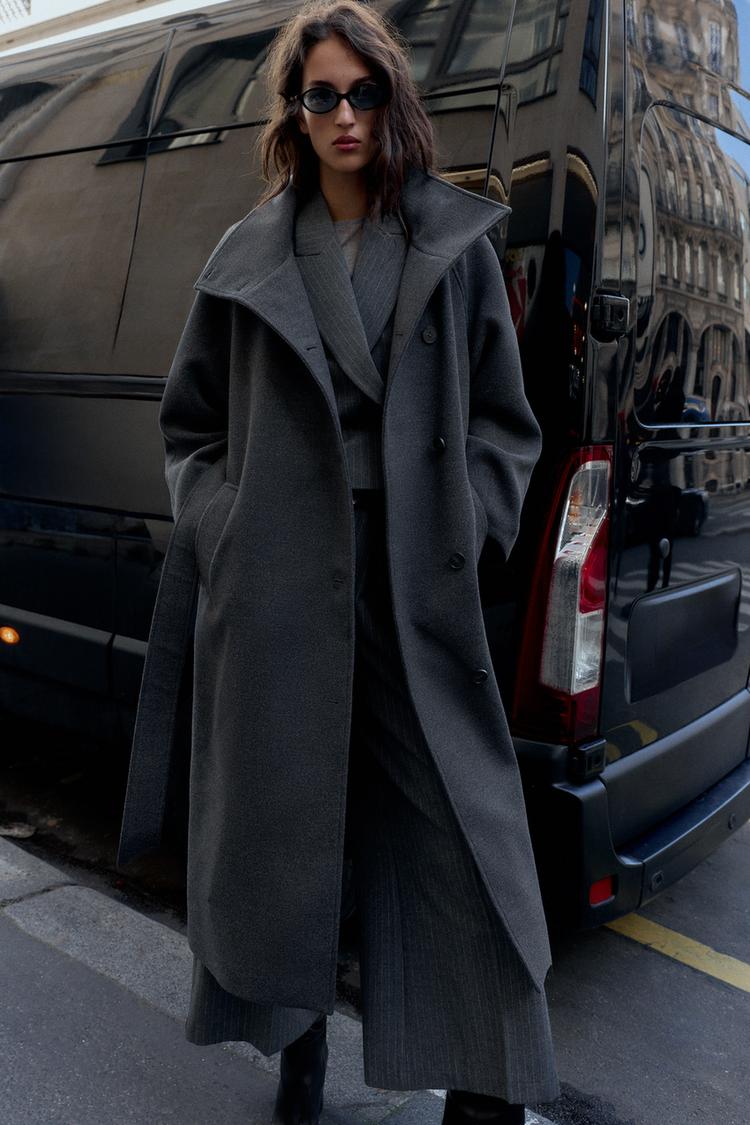 Noire Wool Trenchcoat