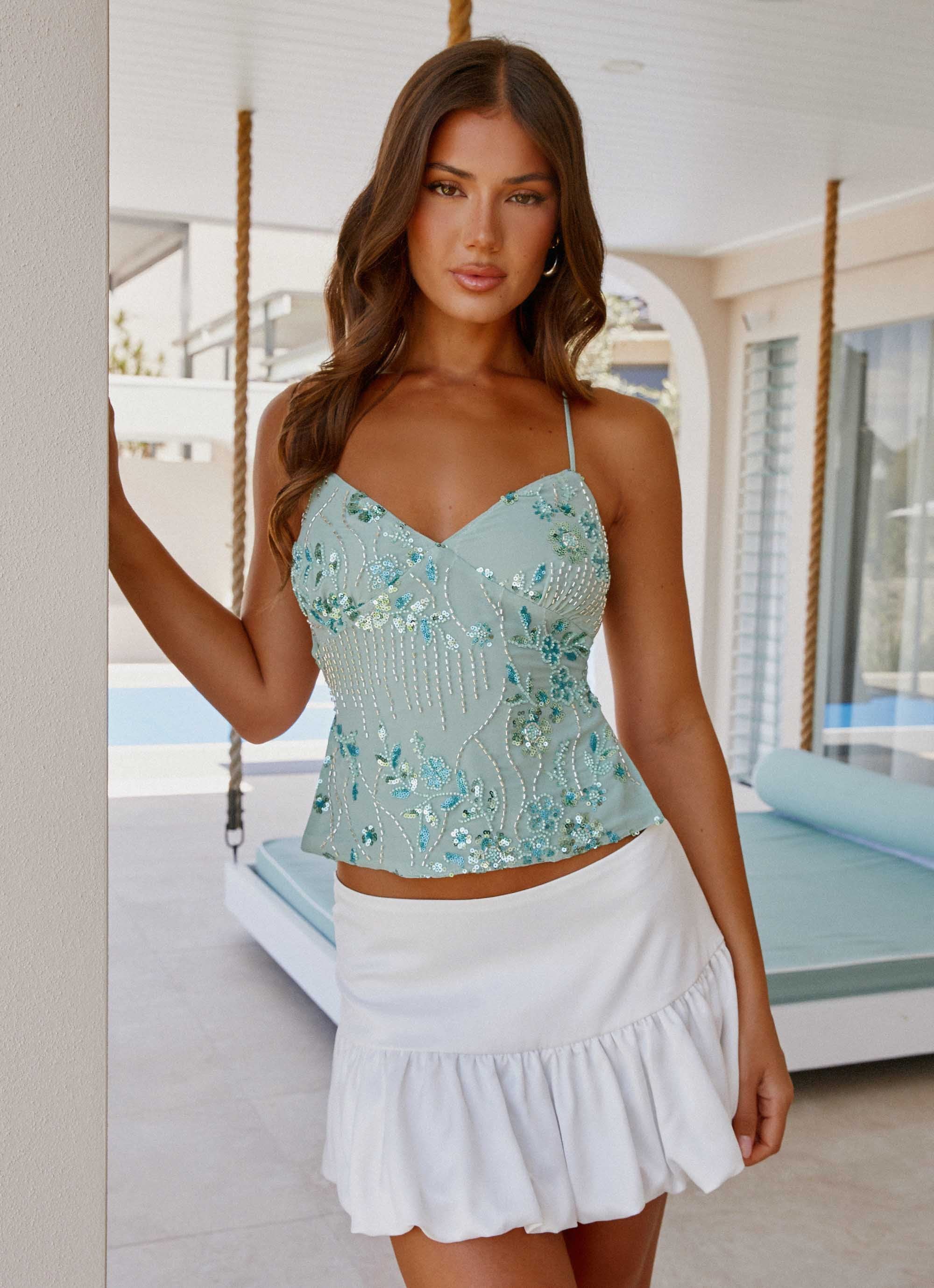 Chloe Floral Embroidery Top