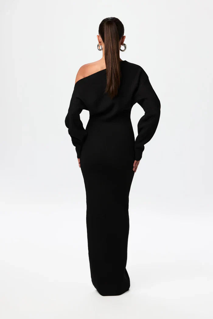 Knit Off-Shoulder Maxi