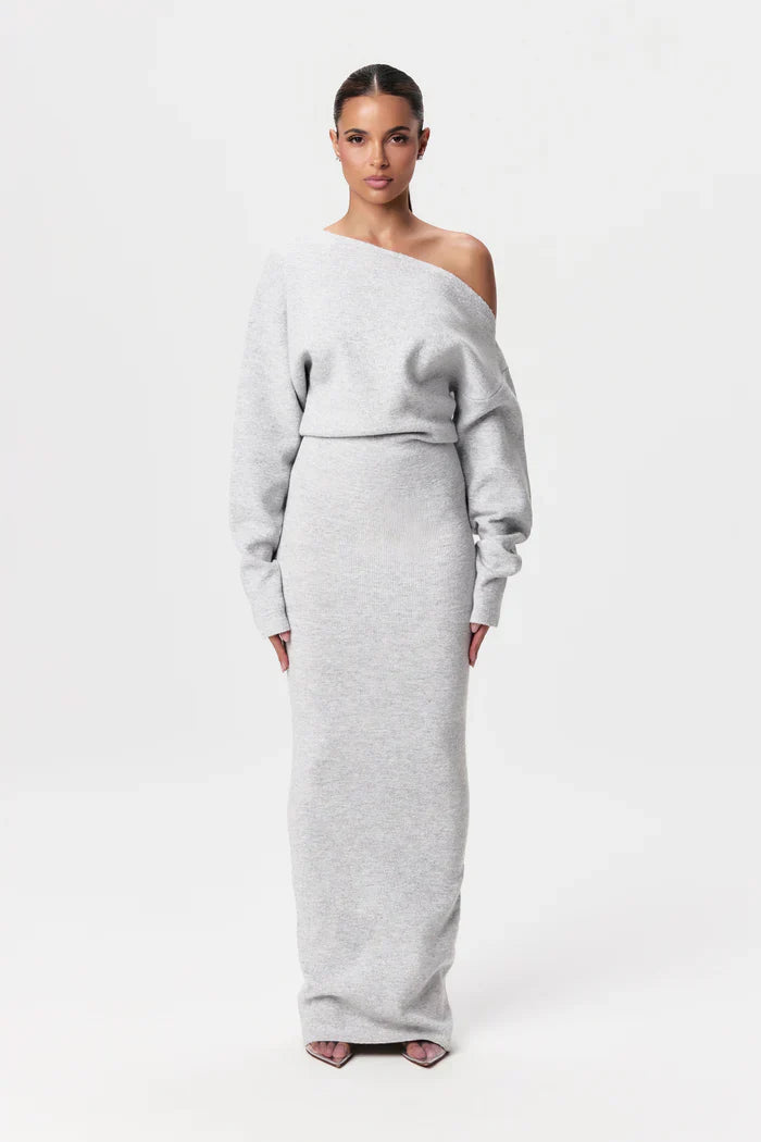 Knit Off-Shoulder Maxi