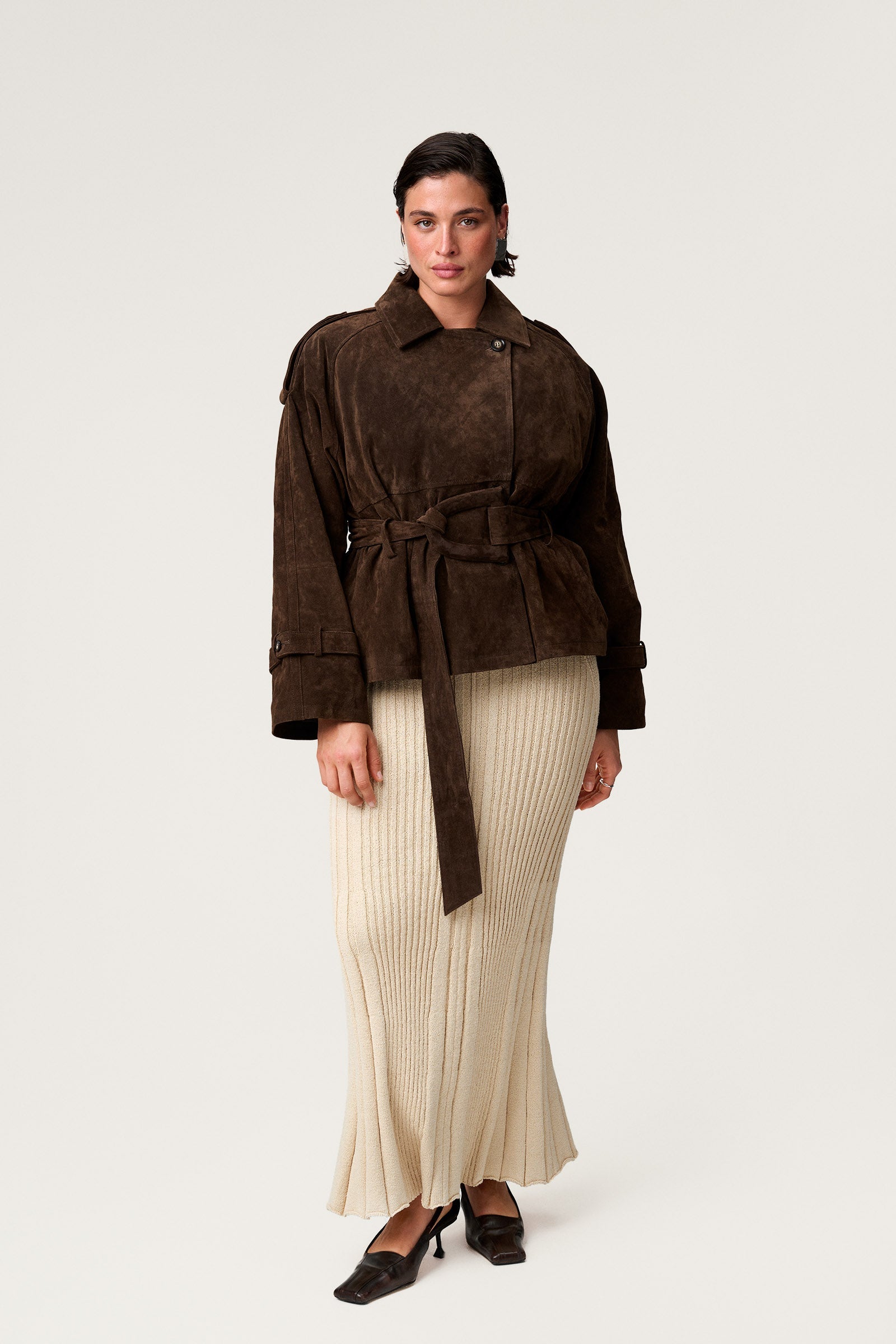 Liora | Cropped Trench Coat