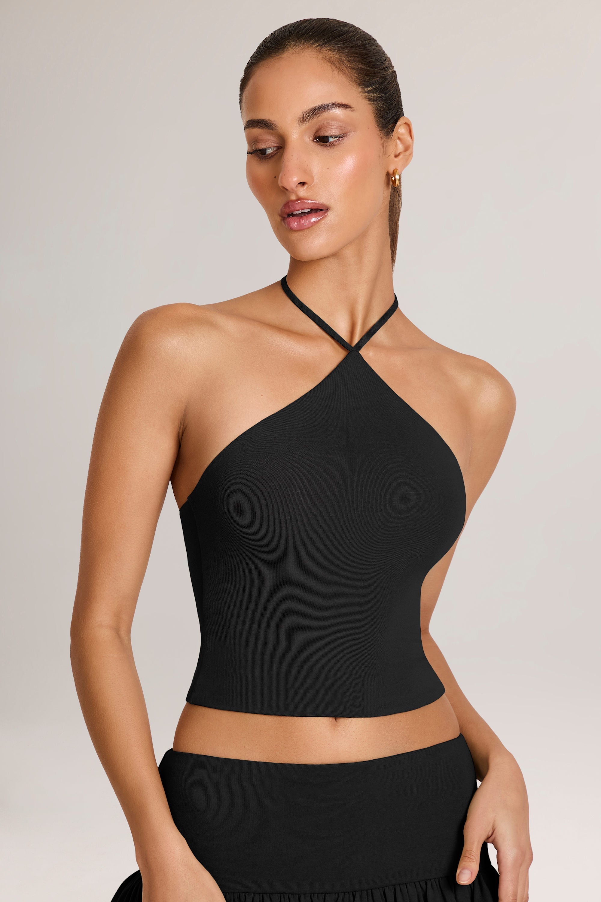 Halterneck Top in Black