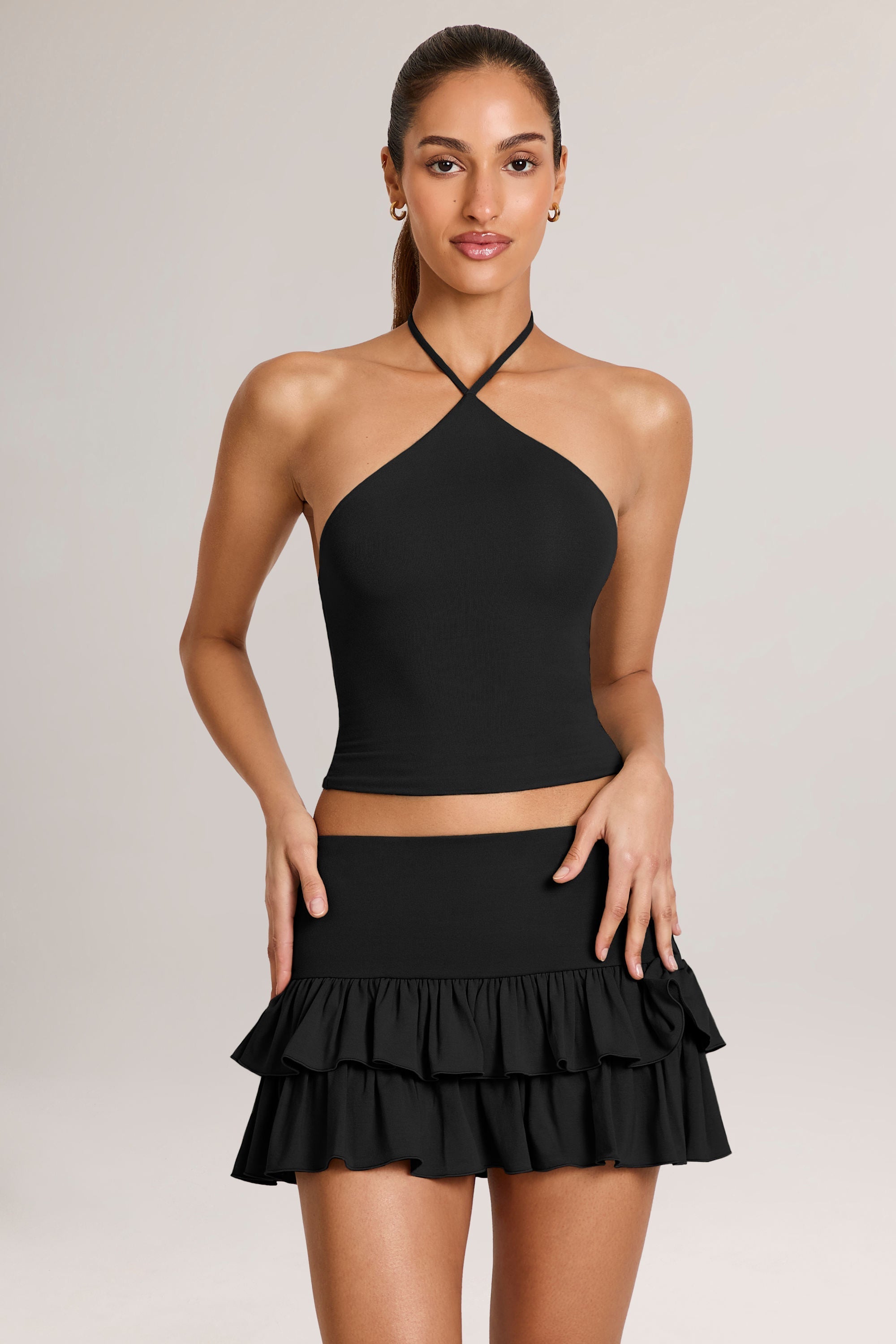Halterneck Top in Black